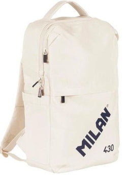 Mochila seguridad Milan beige para escolares y uso diario Imagen principal del producto