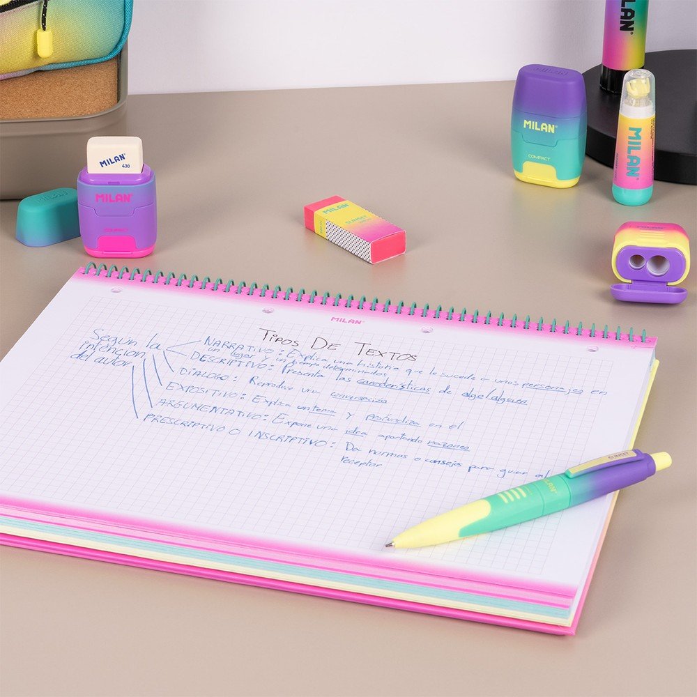 Cuaderno A4 espiral Milan Sunset rosa 90h Imagen secundaria del producto