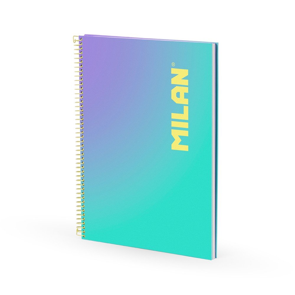 Cuaderno A4 Espiral T/p Cuadros 5x5 90H 95 g Sunset Turquesa Milan Imagen principal del producto