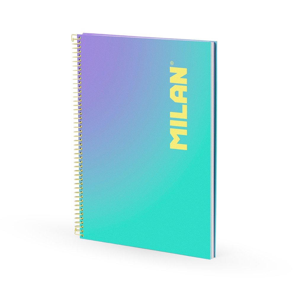 Cuaderno A4 Espiral Horizontal Sunset Turquesa Milan
