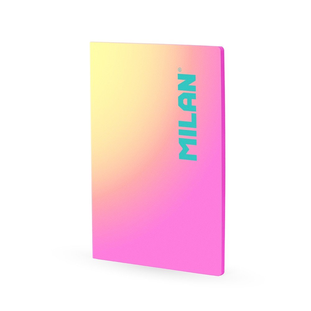 Libreta A4 Encolada Cuadros 5x5 48H Sunset Rosa Milan