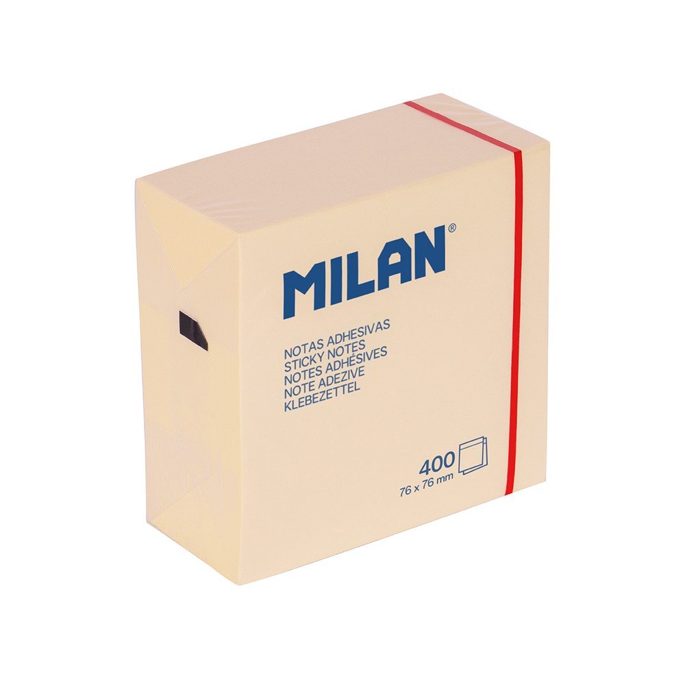 Taco Notas Adhesivas 76 x 76 mm Beige Milan Pack 400 Uds