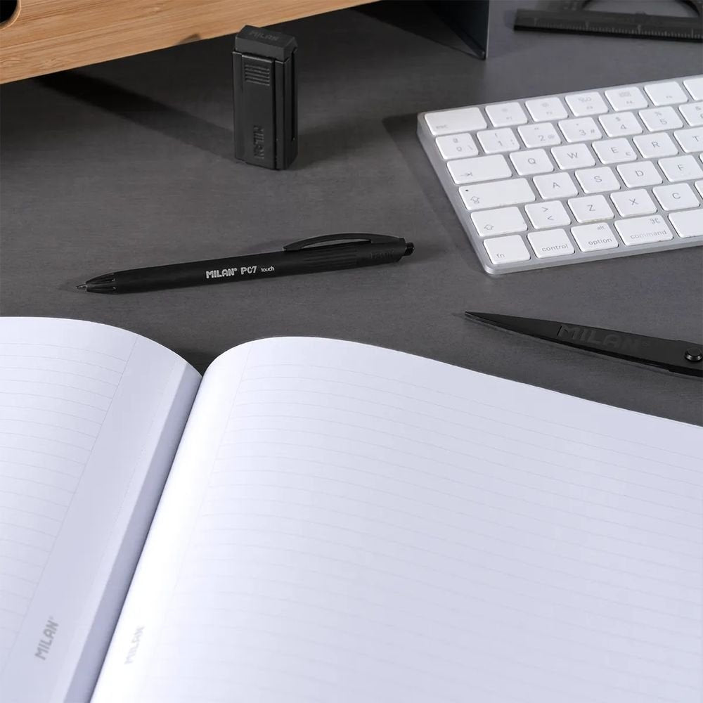 Libreta A4 rayada Milan Diseño Shadow gris Imagen secundaria del producto