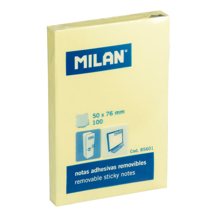 NOTAS ADHESIVAS 50X76 MILAN AMARILLO | 10 UNIDADES | (MILAN) Imagen principal del producto