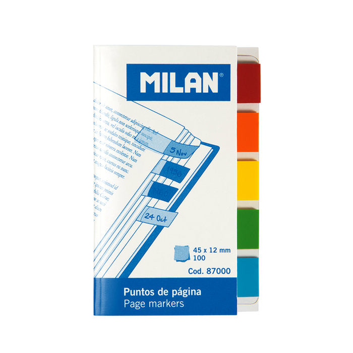 Banderitas Adhesivas Milan 5 Colores Transparentes Imagen principal del producto