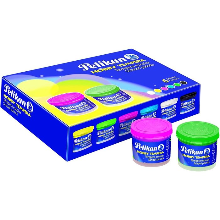 TEMPERA PELIKAN 40ML PINCEL 6 COLORES SURTIDOS | 1 UNIDADES | (PELIKAN, S,A,) Imagen principal del producto