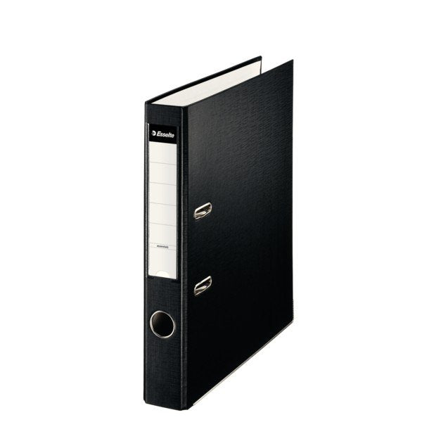 Archivador palanca folio 50mm cartón forrado plastico color negro