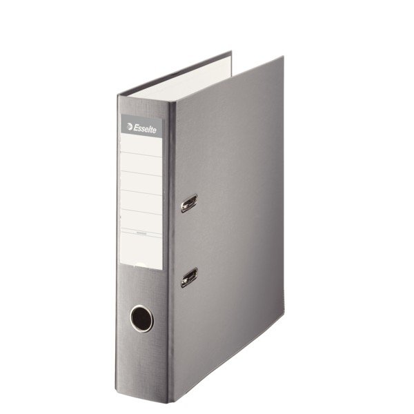 Archivador palanca A4 70mm cartón forrado plastico color gris