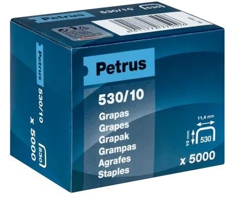 GRAPAS CLAVADORA 530/10 C/5000 UN | 1 UNIDADES | (PETRUS) Imagen principal del producto