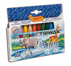 CERA JOVICOLOR 973 TRIWAX 12 COLORES SURTIDOS | 1 UNIDADES | (JOVI)