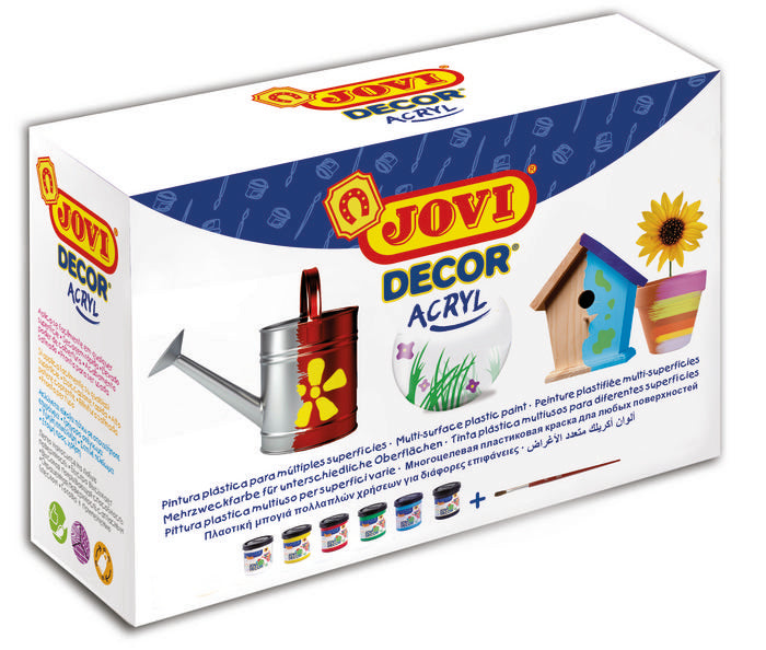 Estuche 4 Botes Tempera Jovi 35ML con Purpurina