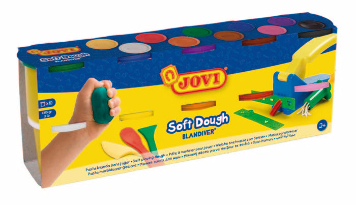 Pack 10 botes blandiver soft dough 110g colores surtidos
