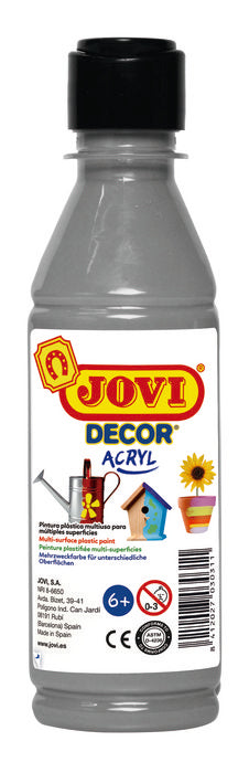 Bote Pintura Jovidecor Acryl Plata 250ml