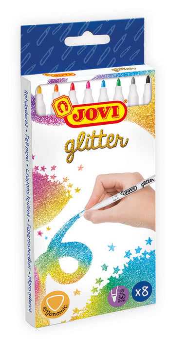 Rotulador Jovi Glitter 8U Surtido | Jovi | Pack 1 Unidades Imagen principal del producto