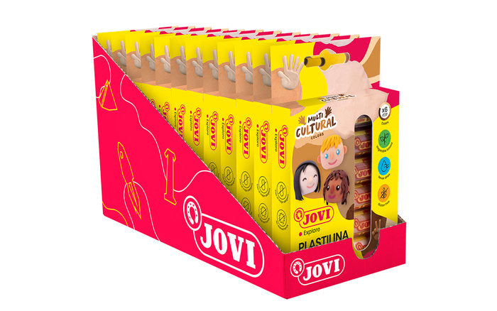 Estuche 6 barras plastilina jovi 15g. colores multicultural Imagen principal del producto