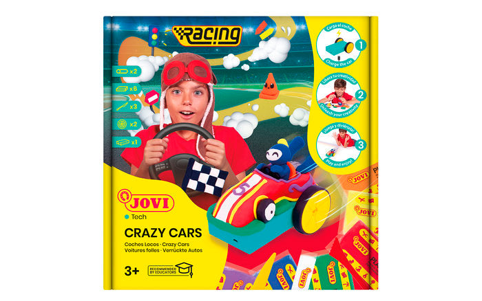Kit Crazy Cars Racing Jovi - Set de Modelaje de Plastilina con Colores Surtidos