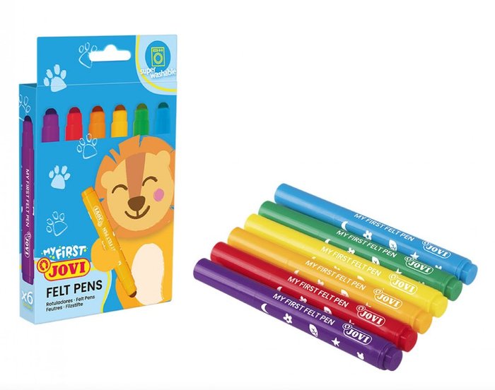 Rotulador Jovi My First Pen 6 Rotuladores Colores Surtidos | Jovi | Pack 12 Unidades Imagen principal del producto