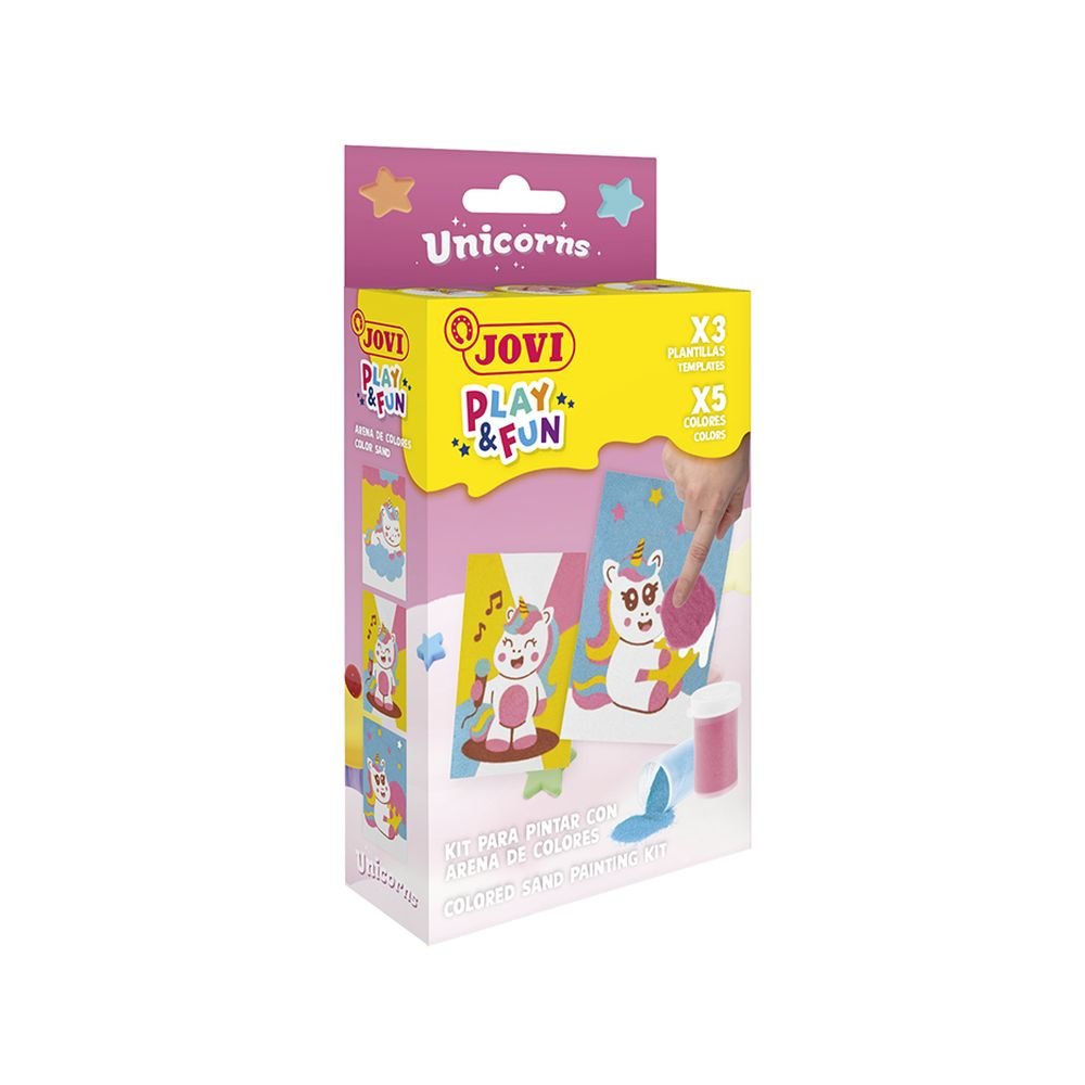 Mini Kit Jovi Play&fun Pinta con Arena Unicorns Marca JOVI