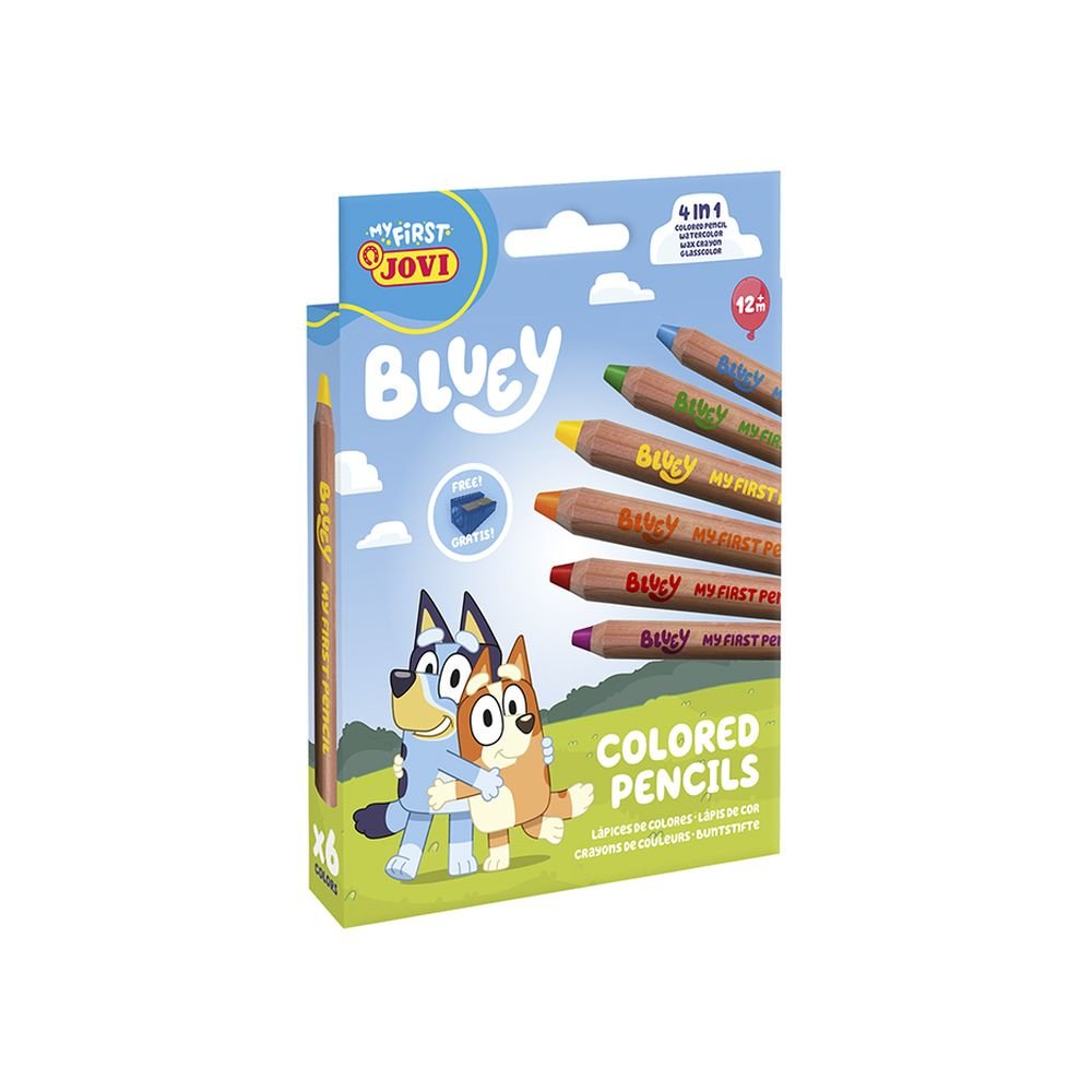 Lápiz Jovi My First 4 en 1 Bluey 6 Colores Surtidos Marca JOVI Imagen principal del producto