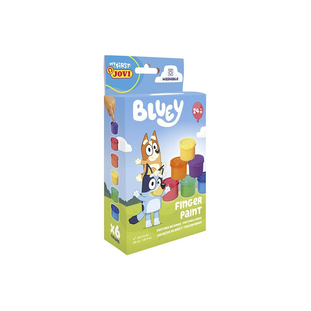Pintura de Dedos Bluey Jovi 35 ml Pack 6 Colores Surtidos