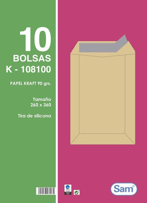 Bolsa Blanca 260x360 100 g Sam Talleres Manipulación Pack 10