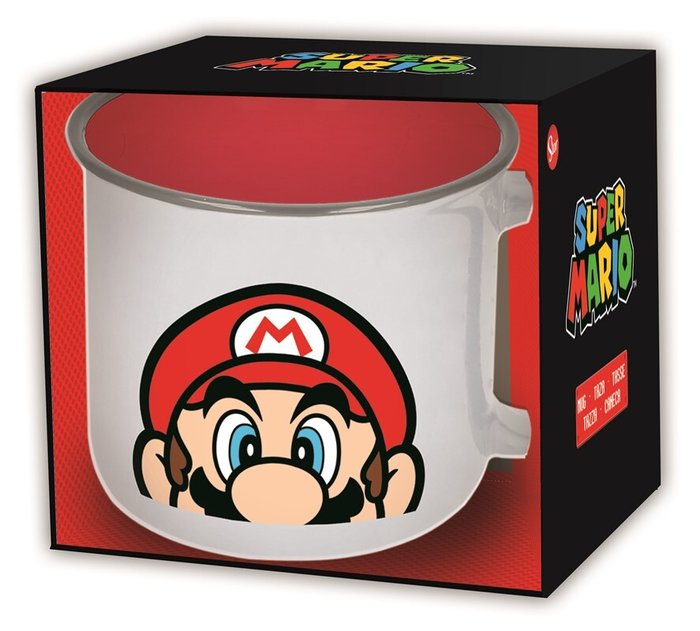 Taza Ceramica Desayuno 400 Ml. Super Mario en Caja Regalo