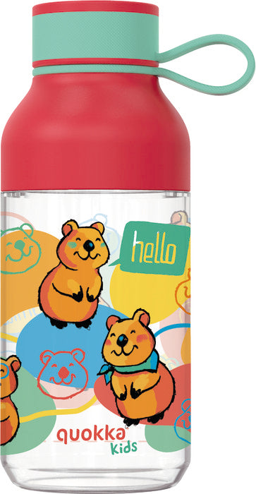 QUOKKA KIDS BOTELLA TRITAN ICE CON ASA HAPPY BEAR 430 ML | QUOKKA | 1 UNIDAD | 8412497401550