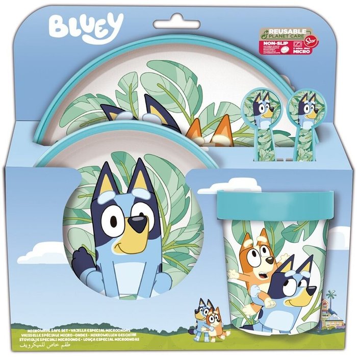 Set 5 Piezas Antideslizante Bicolor en Estuche Bluey STOR
