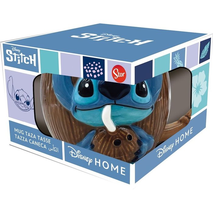TAZA CERAMICA 3D 420 ML EN CAJA REGALO STITCH COCONUT | STOR | 1 UNIDAD | 8412497787593