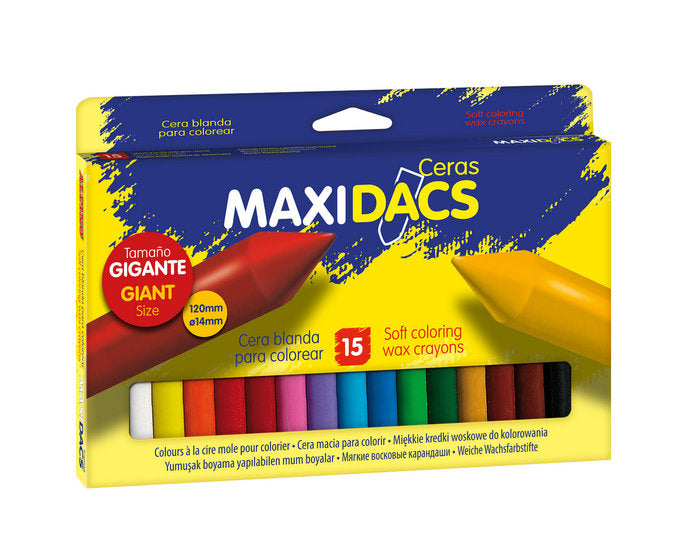 Cera Maxidacs 15 Colores Surtidos Marca DACS