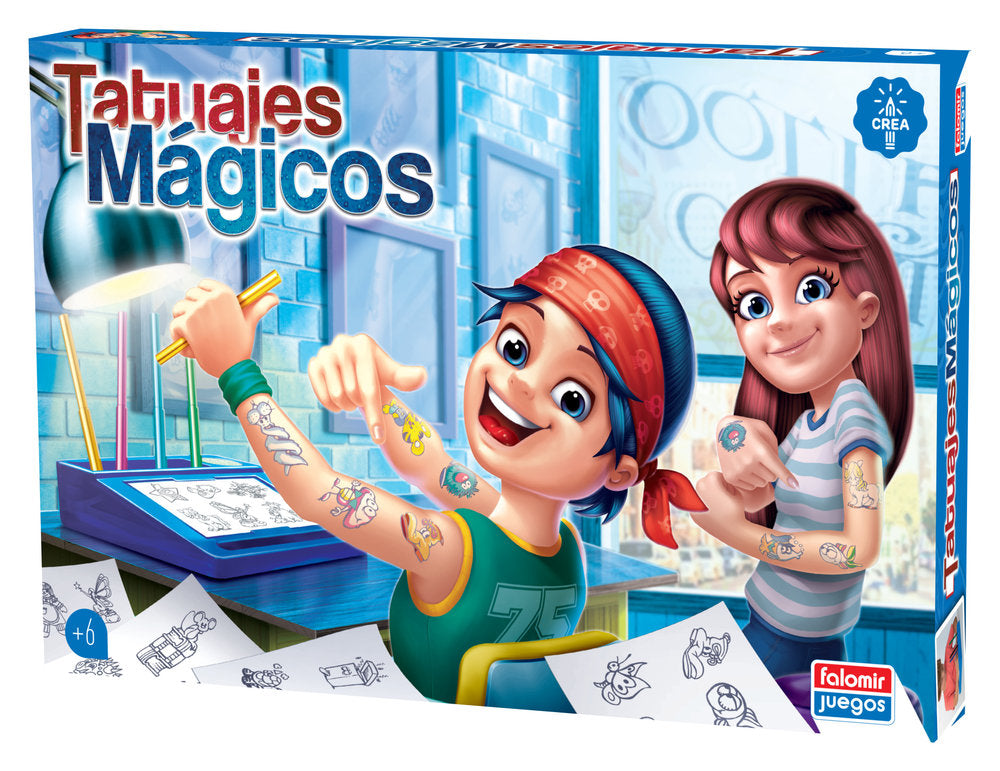 Juego de Mesa Tatuajes Mágicos Azul Juguetes Falomir Imagen principal del producto