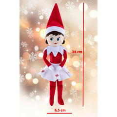 THE ELF ON THE SHELF PELUCHE PLUSHEE PAL ELFO NIÑA | CEFA THE ELF ON THE SHELF | 1 UNIDAD | 8412562003320