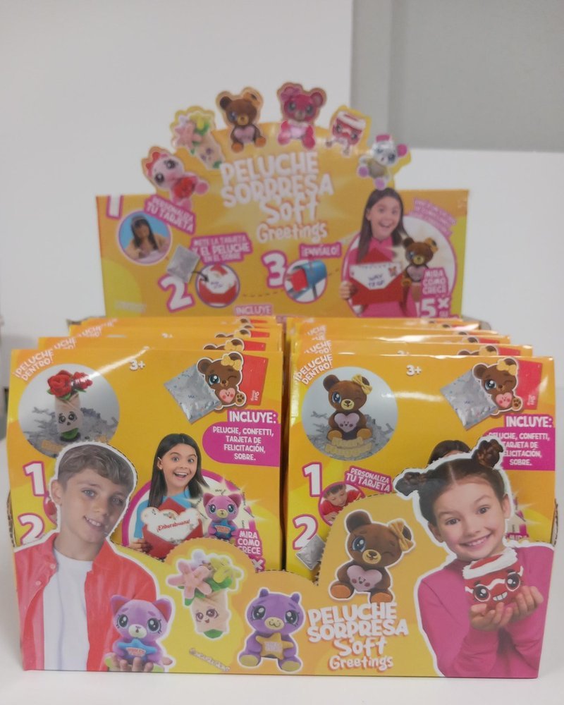 PELUCHE SOPRESA SOFT GREETINGS CUMPLEAÑOS | CEFA TOYS | 1 UNIDAD | 8412562250403