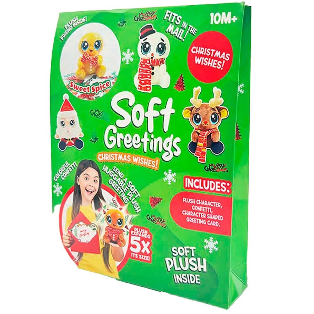 PELUCHE SOPRESA SOFT GREETINGS NAVIDAD | CEFA TOYS | 1 UNIDAD | 8412562250410