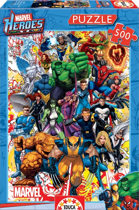 PUZZLE EDUCA 500 PIEZAS HEROES MARVEL | EDUCA-BORRAS | 1 UNIDAD | 8412668155602