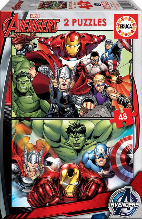 PUZZLE 2X48 PIEZAS AVENGERS | EDUCA-BORRAS | 1 UNIDAD | 8412668159327 Imagen principal del producto
