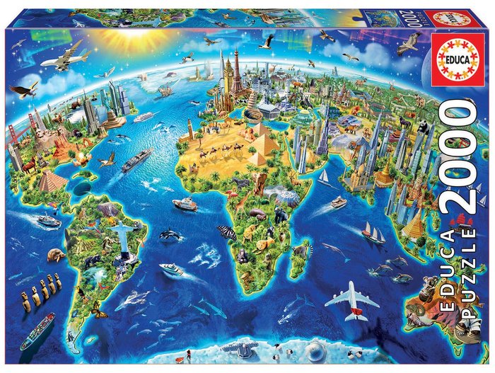 Símbolos del mundo puzzle 2000 piezas Educa Borras
