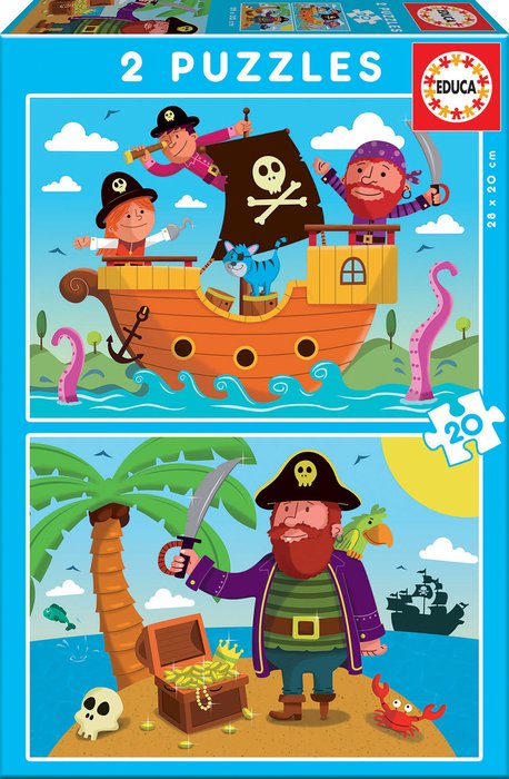 PUZZLE 2X20 PIEZAS PIRATAS | EDUCA-BORRAS | 1 UNIDAD | 8412668171497