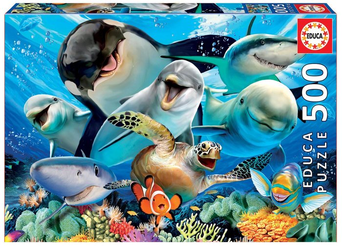 PUZZLE EDUCA 500 PIEZAS SELFIE BAJO EL AGUA | EDUCA-BORRAS | 1 UNIDAD | 8412668176478