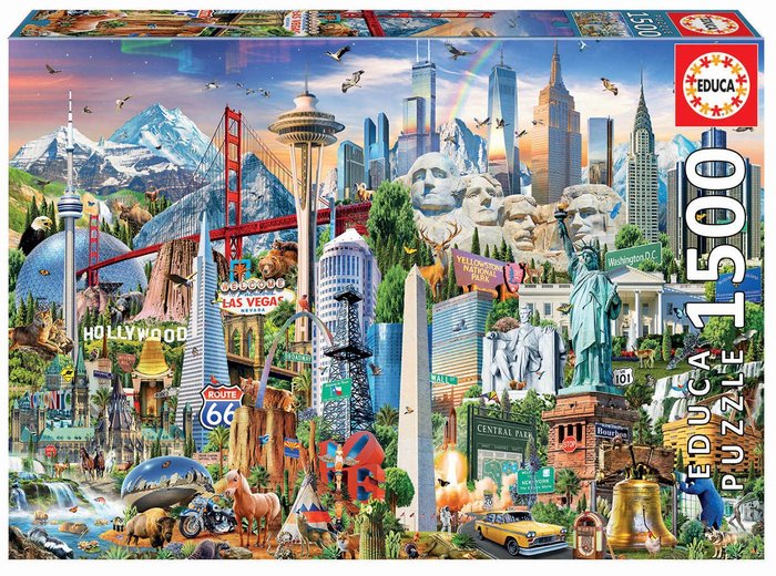 Puzzle Symbols de Norteamérica Educa Borras 1500 piezas