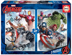 PUZZLE EDUCA 2 X 500 PIEZAS LOS VENGADORES | EDUCA-BORRAS | 1 UNIDAD | 8412668179943