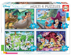 PUZZLE 4 DISNEY PROGRESIVOS 50-80-100-150 VARIADOS | EDUCA-BORRAS | 1 UNIDAD | 8412668181052