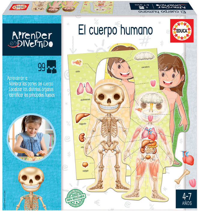 PUZZLE EDUCA EL CUERPO HUMANO 98 PIEZAS | EDUCA-BORRAS | 1 UNIDAD | 8412668187016 Imagen principal del producto