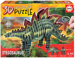 PUZZLE STEGOSAURUS 3D CREATURE | EDUCA-BORRAS | 1 UNIDAD | 8412668191846