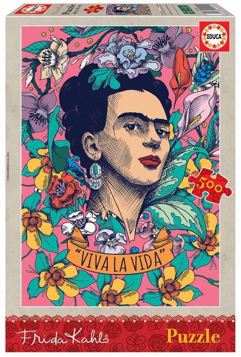 PUZZLE EDUCA 500 PIEZAS VIVA LA VIDA FRIDA KAHLO | EDUCA-BORRAS | 1 UNIDAD | 8412668192515