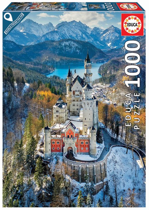 Puzzle Educa 1000 Castillo de Neuschwanstein Vista Aérea Marca Educa-Borras