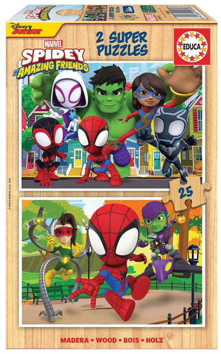 PUZZLE EDUCA 2X25 PIEZAS SPIDEY & HIS AMAZING FRIENDS | EDUCA-BORRAS | 1 UNIDAD | 8412668192898