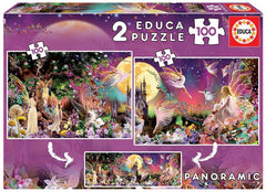 PUZZLE EDUCA 2X100 PIEZAS TRIPTICO DE HADAS | EDUCA-BORRAS | 1 UNIDAD | 8412668192911