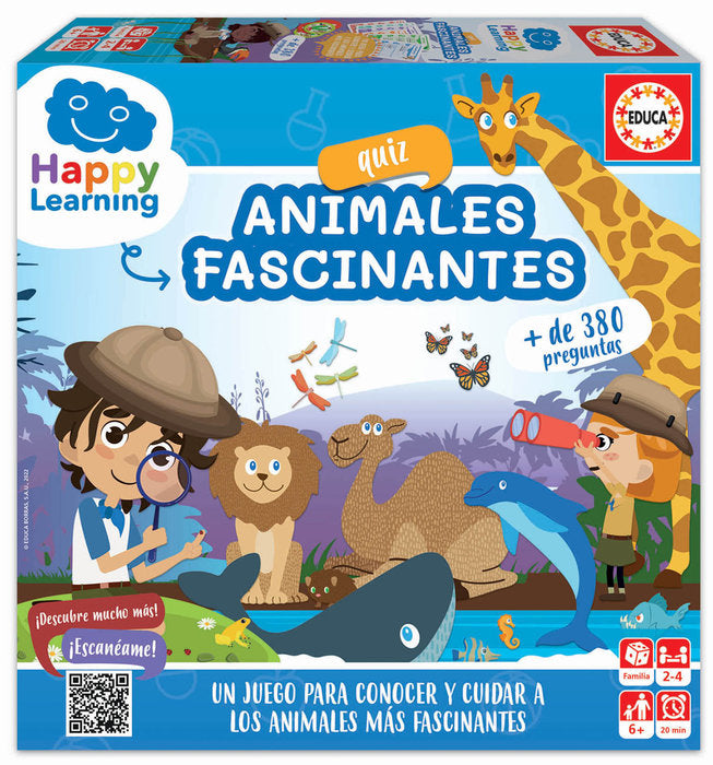 Quiz Animales Fascinantes Happy Learning Educa Borras juego de mesa