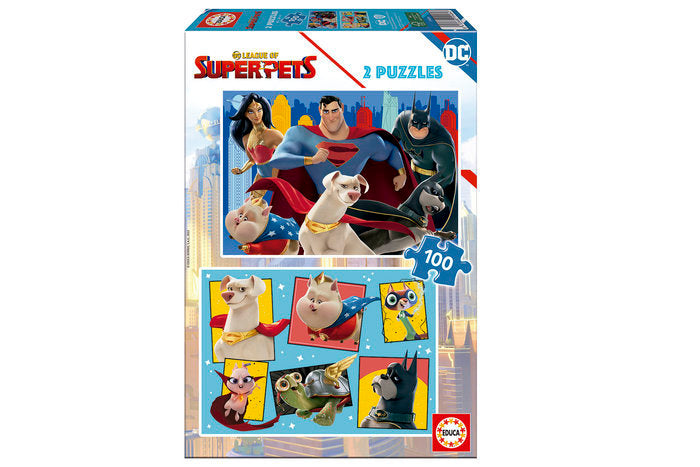 Dc League Of Super-pets Puzzle 2x100 Piezas Marca Educa Borras